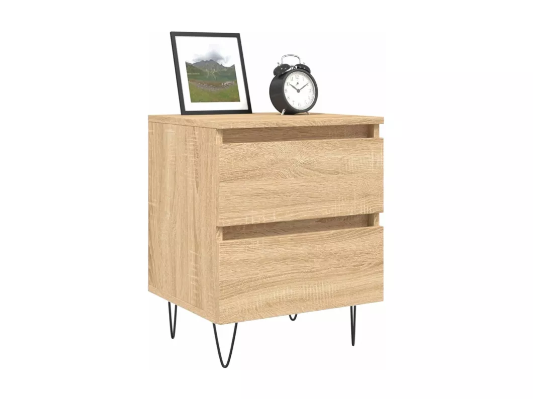Kauf Unique Nachttische 2 Stk. Sonoma-Eiche 40x35x50 cm Holzwerkstoff Bis zu 65% Rabatt