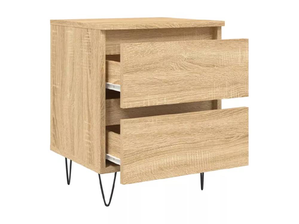 Kauf Unique Nachttische 2 Stk. Sonoma-Eiche 40x35x50 cm Holzwerkstoff Bis zu 65% Rabatt