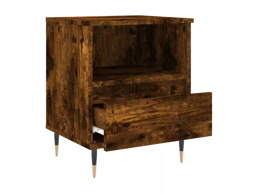 Kauf Unique Nachttisch Räuchereiche 40x35x50 cm Holzwerkstoff Nur für heute