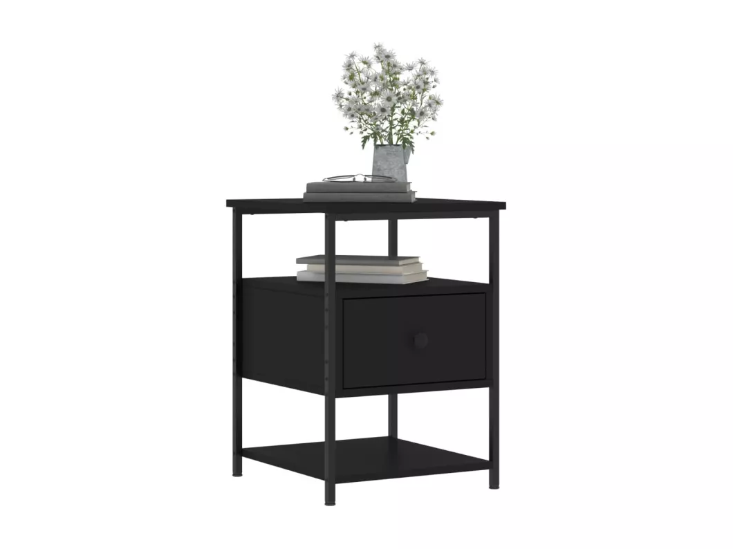 Kauf Unique Nachttische 2 Stk. Schwarz 40x42x56 cm Holzwerkstoff Sonderangebot der Fabrik
