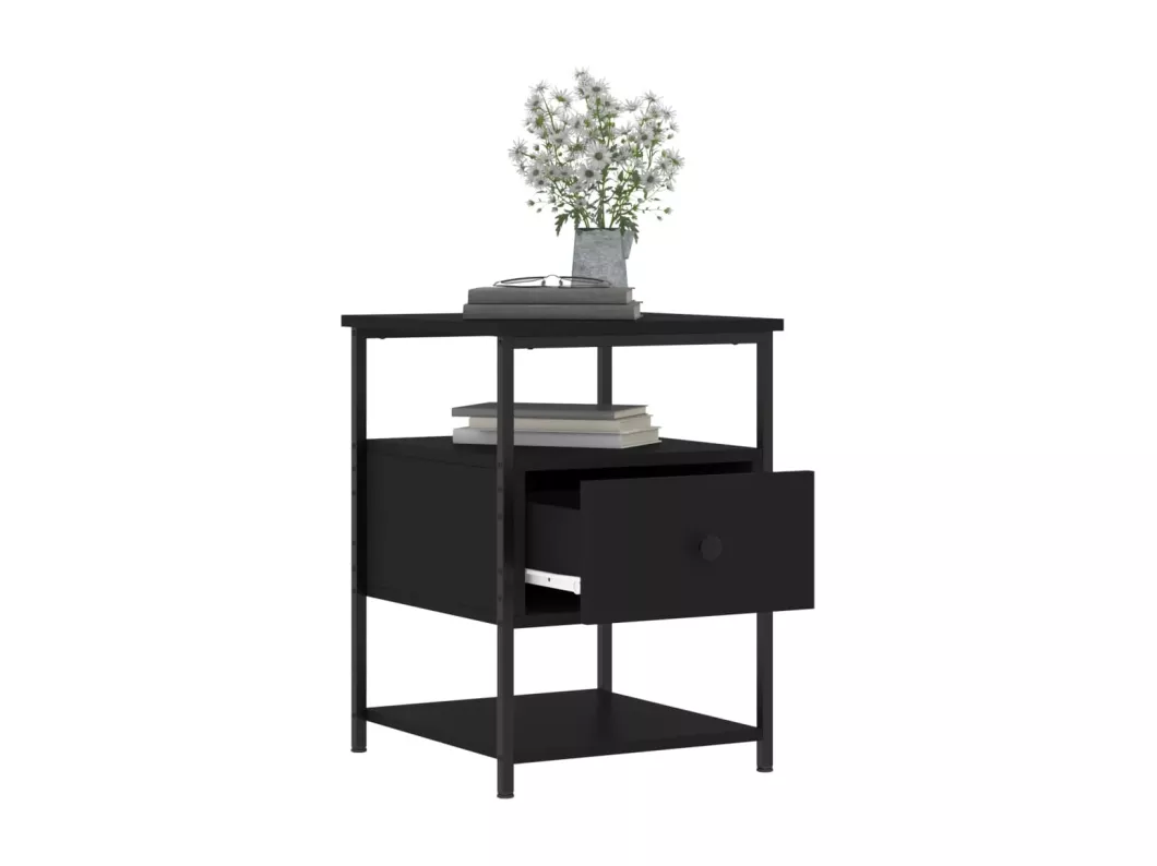 Kauf Unique Nachttische 2 Stk. Schwarz 40x42x56 cm Holzwerkstoff Sonderangebot der Fabrik