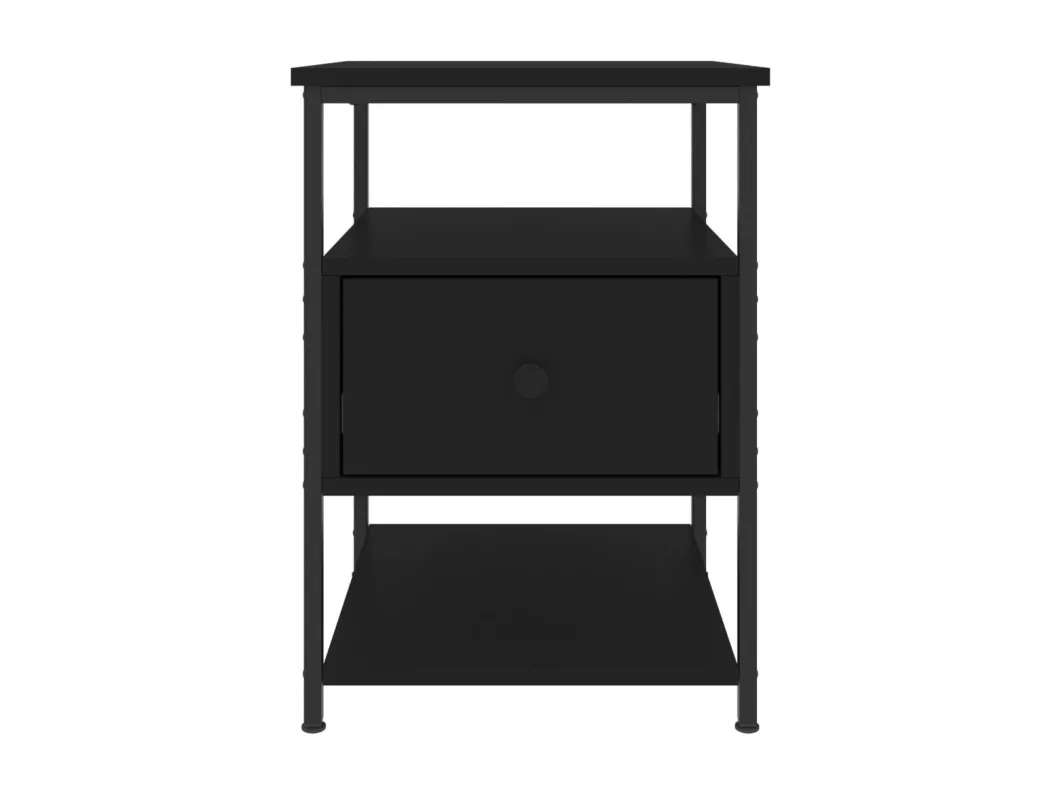 Kauf Unique Nachttische 2 Stk. Schwarz 40x42x56 cm Holzwerkstoff Sonderangebot der Fabrik