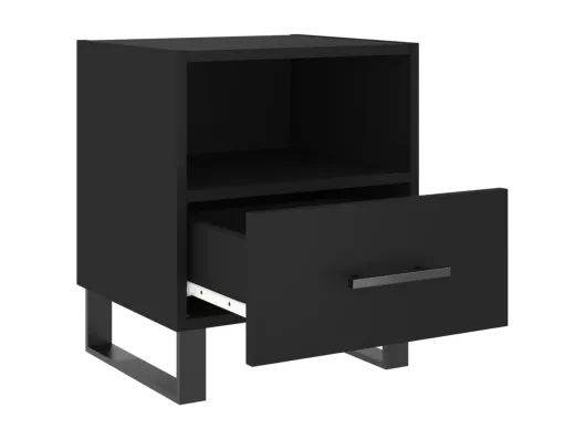 Kauf Unique Nachttisch Schwarz 40x35x47,5 cm Holzwerkstoff Vierteljährliche Förderung
