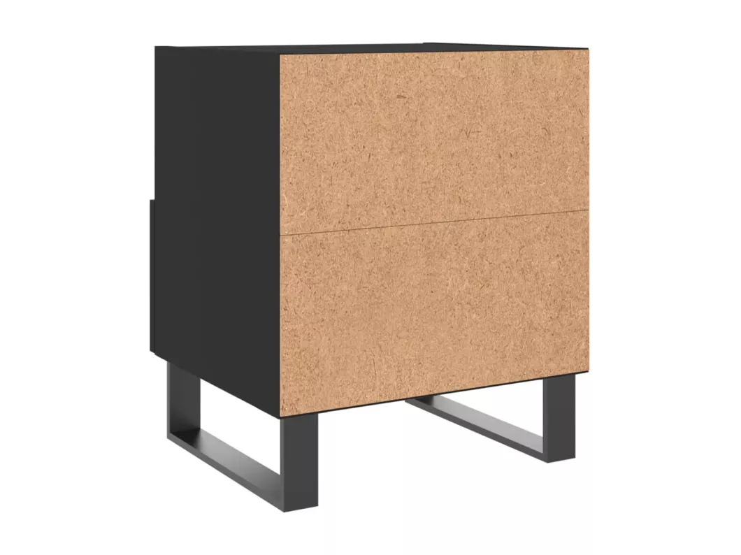 Kauf Unique Nachttisch Schwarz 40x35x47,5 cm Holzwerkstoff Vierteljährliche Förderung