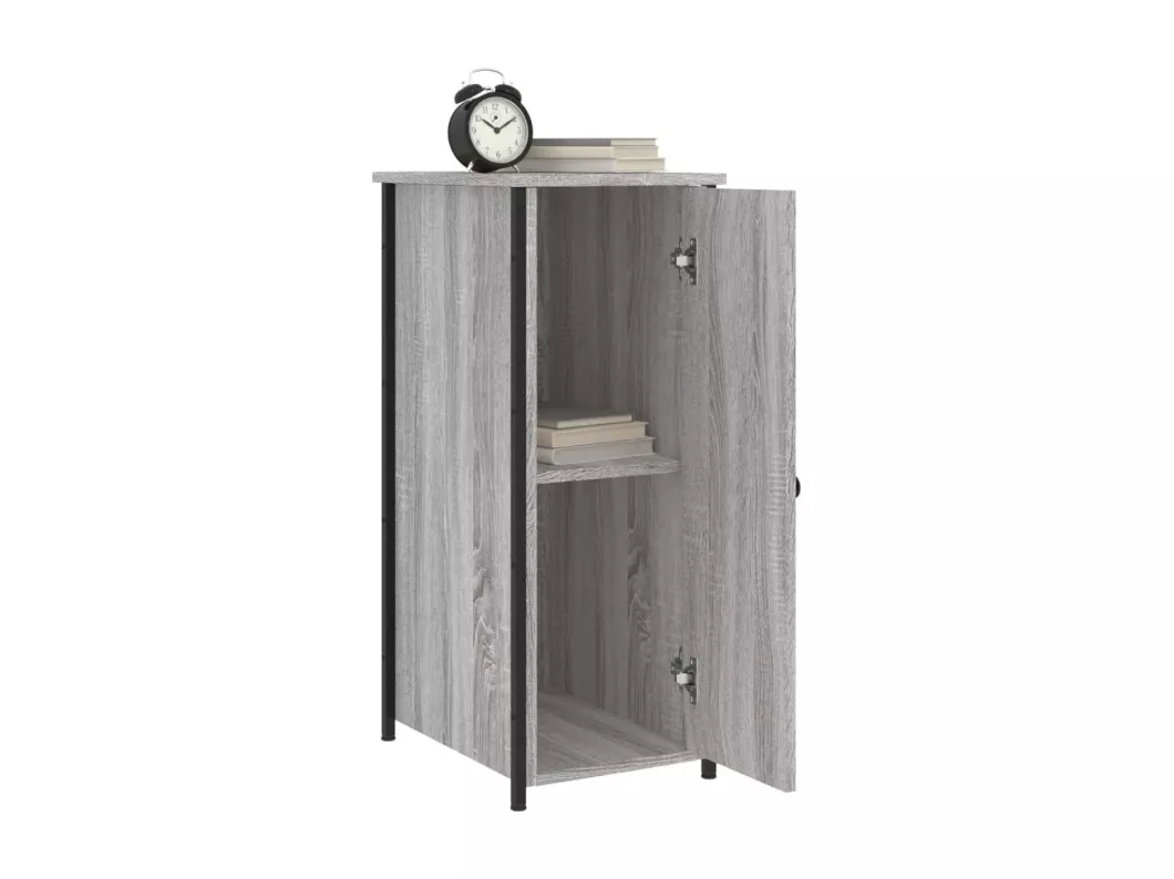 Kauf Unique Nachttisch Grau Sonoma 32x42x80 cm Holzwerkstoff Bis zu 55% Rabatt