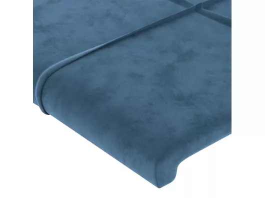 Kauf Unique Kopfteil mit Ohren Dunkelblau 163x16x118/128 cm Samt Nur noch ein Tag übrig