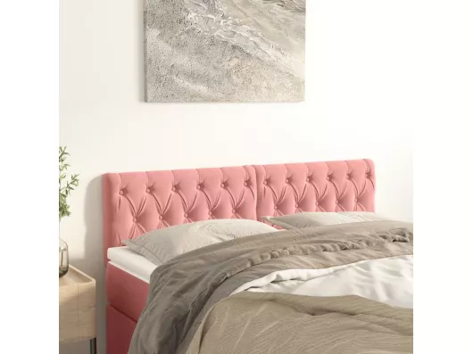 Kauf Unique Kopfteile 2 Stk. Rosa 72x7x78/88 cm Samt 50% Rabatt mit kostenlosem Versand