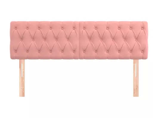 Kauf Unique Kopfteile 2 Stk. Rosa 72x7x78/88 cm Samt 50% Rabatt mit kostenlosem Versand