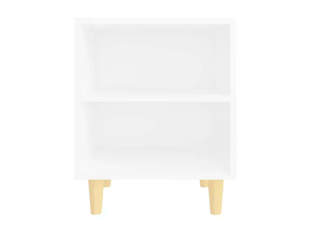 Kauf Unique Nachttische mit Massivholz-Beinen 2 Stk. Weiß 40x30x50 cm Clearance-Verkauf