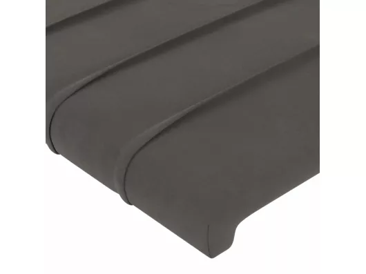 Kauf Unique LED Kopfteil Dunkelgrau 183x16x118/128 cm Samt Fabrikladen