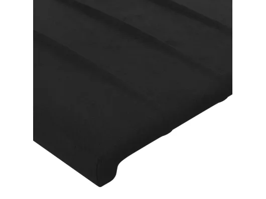 Kauf Unique Kopfteil mit Ohren Schwarz 183x23x118/128 cm Samt Begrenzt auf 3 Tage