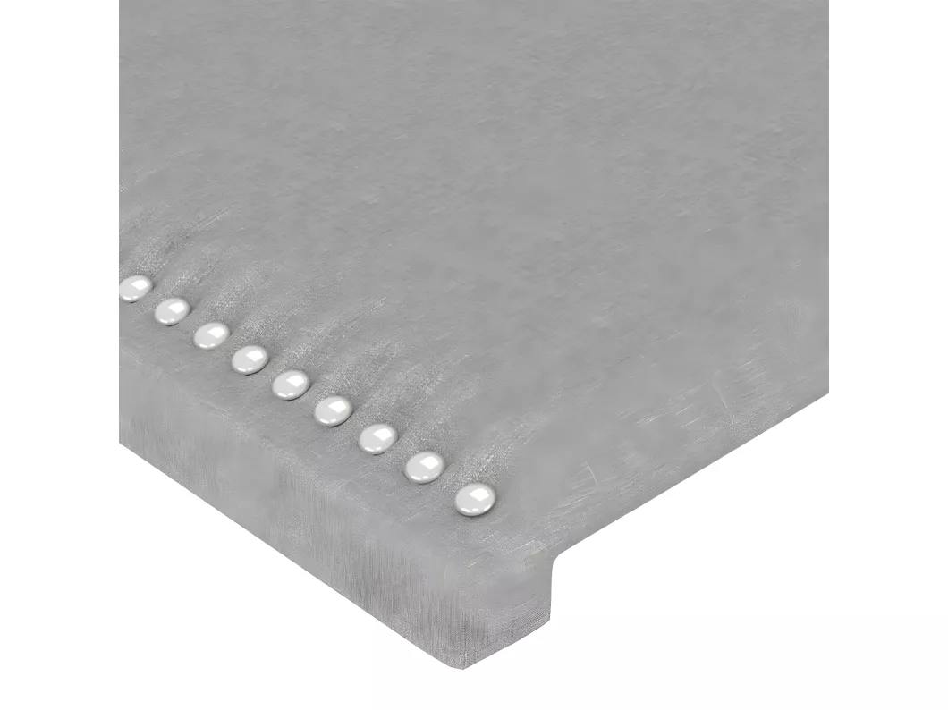 Kauf Unique LED Kopfteil Hellgrau 144x5x118/128 cm Stoff Speichern exportieren