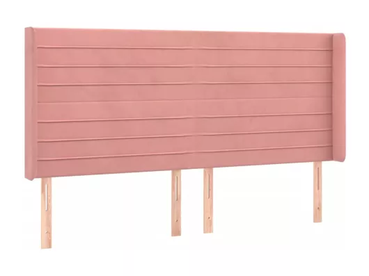 Kauf Unique LED Kopfteil Rosa 183x16x118/128 cm Samt zollfrei