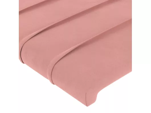 Kauf Unique LED Kopfteil Rosa 183x16x118/128 cm Samt zollfrei