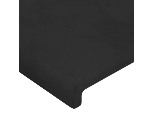 Kauf Unique LED Kopfteil Schwarz 203x16x118/128 cm Samt Outlet