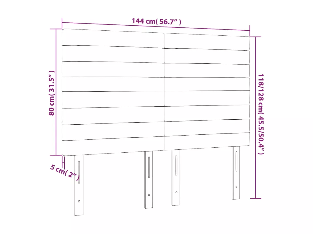 Kauf Unique LED Kopfteil Creme 144x5x118/128 cm Stoff Auslauf