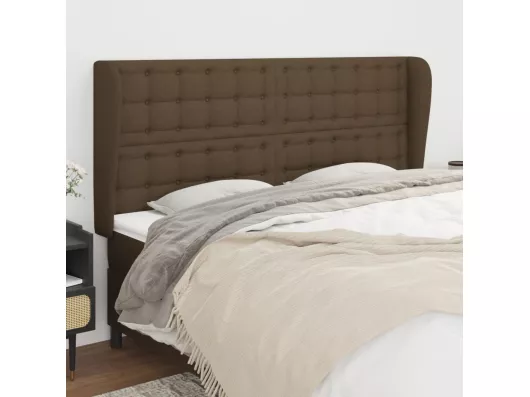 Kauf Unique Kopfteil mit Ohren Dunkelbraun 183x23x118/128 cm Stoff