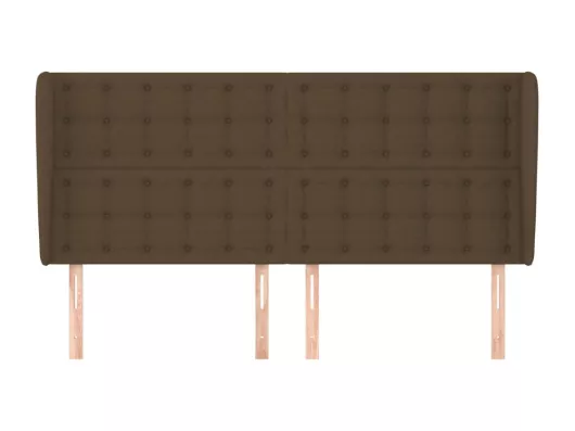 Kauf Unique Kopfteil mit Ohren Dunkelbraun 183x23x118/128 cm Stoff Verkauf