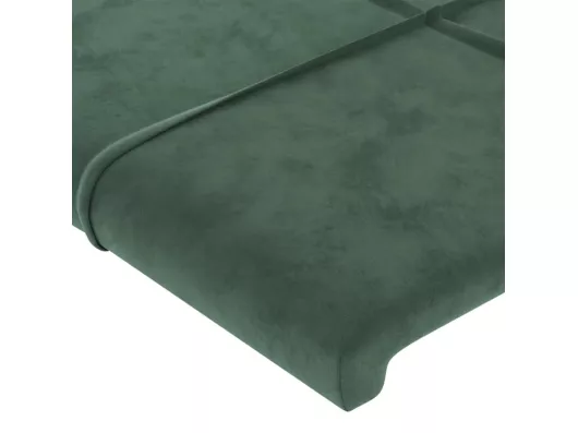 Kauf Unique Kopfteil mit Ohren Dunkelgrün 203x23x118/128 cm Samt Angebote