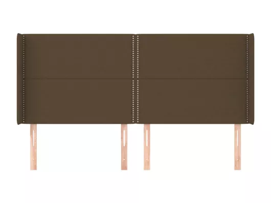 Kauf Unique Kopfteil mit Ohren Dunkelbraun 183x16x118/128 cm Stoff im Angebot