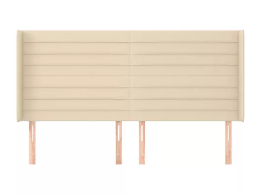 Kauf Unique Kopfteil mit Ohren Creme 183x16x118/128 cm Stoff Schlussverkauf