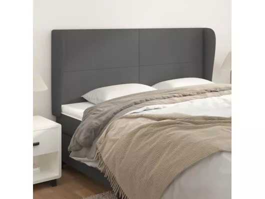 Kauf Unique Kopfteil mit Ohren Grau 183x23x118/128 cm Kunstleder