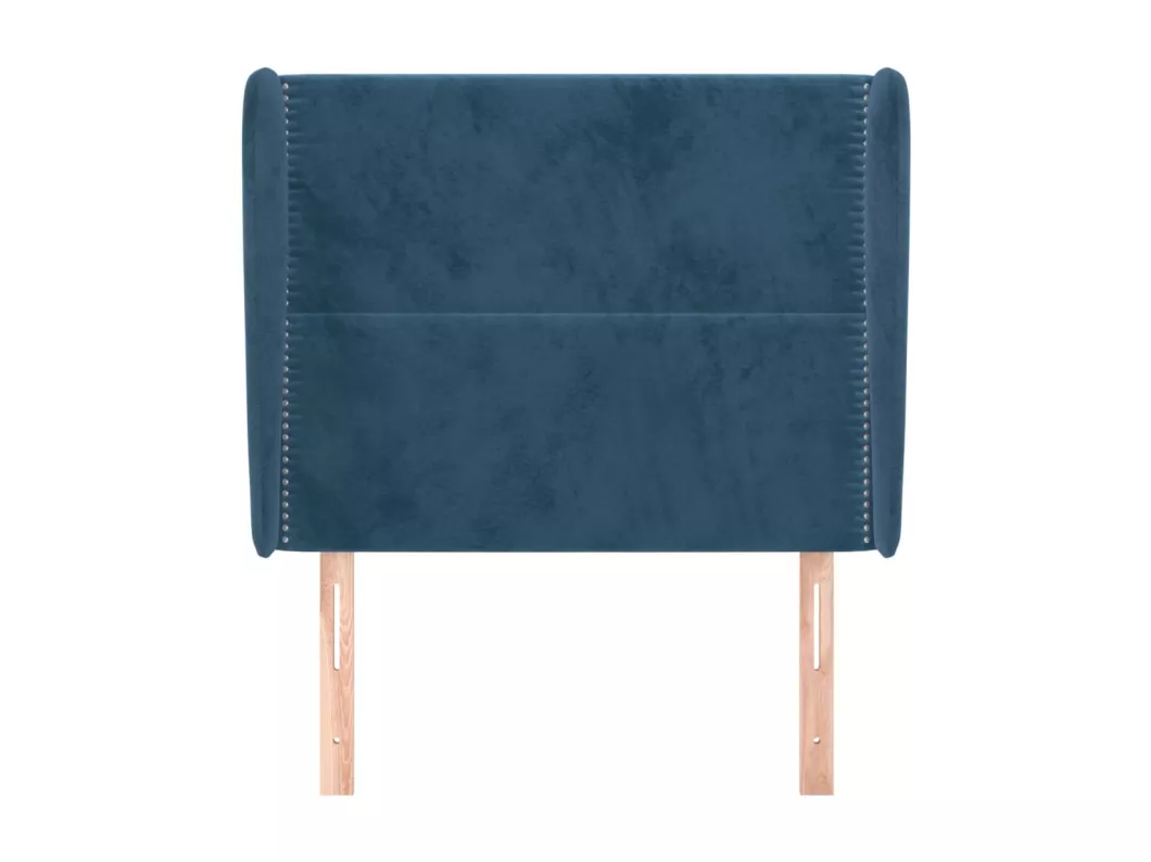 Kauf Unique Kopfteil mit Ohren Dunkelblau 83x23x118/128 cm Samt Fabrikverkauf