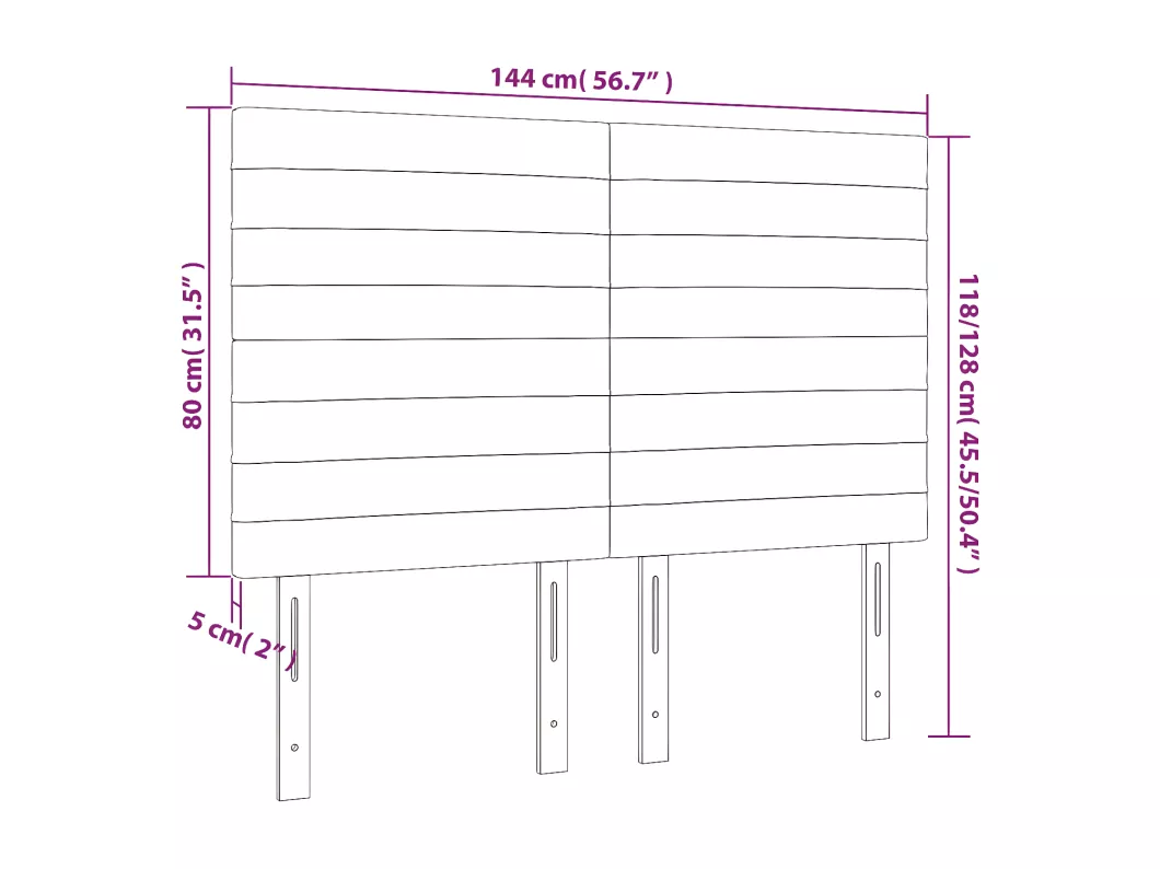 Kauf Unique LED Kopfteil Blau 144x5x118/128 cm Stoff Meist gekauft