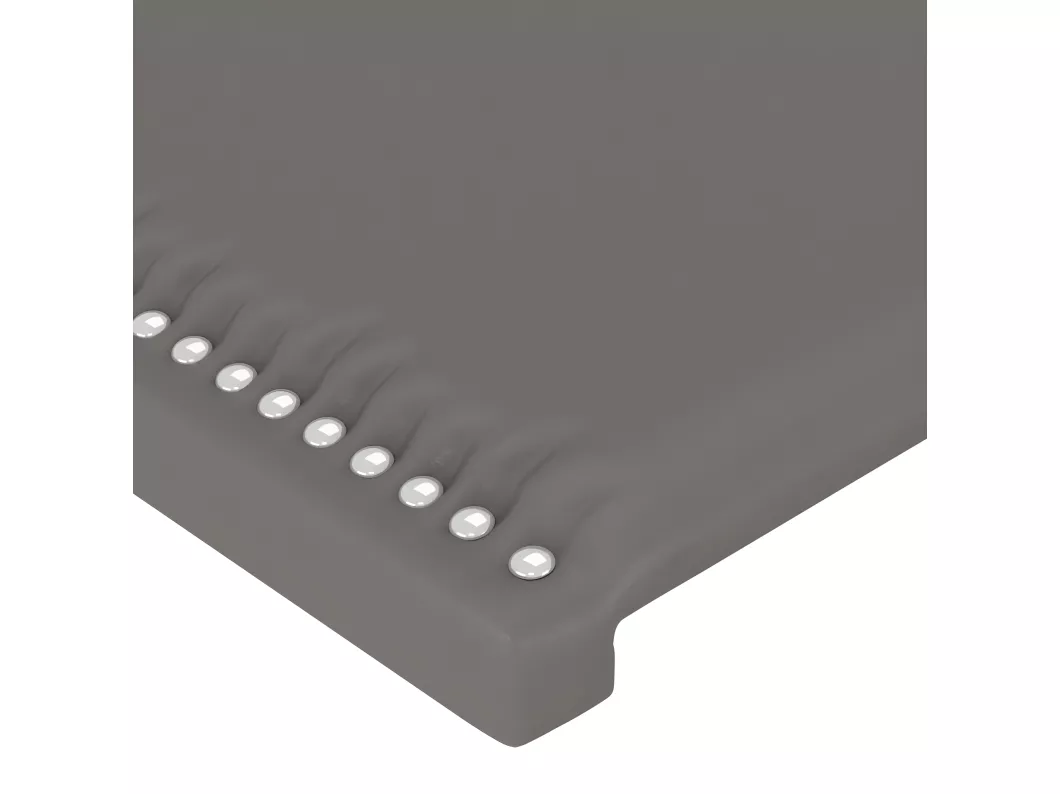Kauf Unique LED Kopfteil Grau 180x5x118/128 cm Kunstleder Blitzverkäufe
