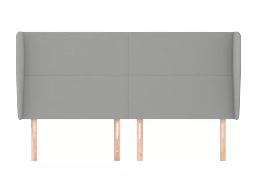 Kauf Unique Kopfteil mit Ohren Hellgrau 163x23x118/128 cm Stoff Kostenloser Versand