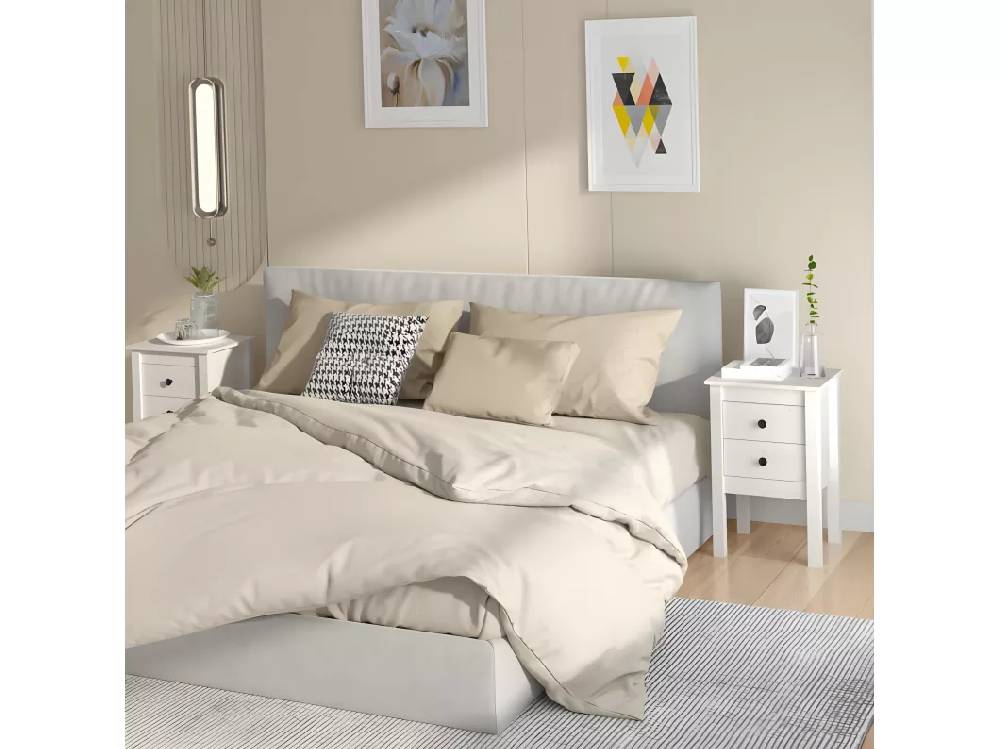Kauf Unique Nachttische 2 Stk. Weiß 40x35x61,5 cm Massivholz Kiefer Limitierter Zeitrabatt