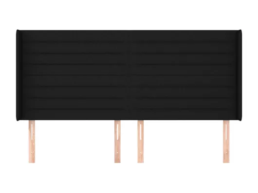 Kauf Unique Kopfteil mit Ohren Schwarz 163x16x118/128 cm Stoff Fabrik Onlineshop