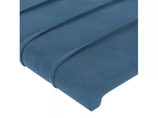 Kauf Unique LED Kopfteil Dunkelblau 163x16x118/128 cm Samt Sonderangebot