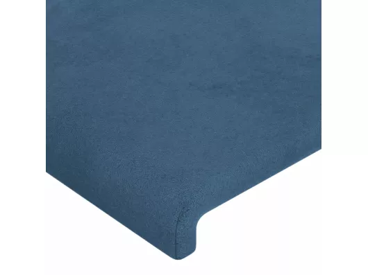 Kauf Unique LED Kopfteil Dunkelblau 203x16x118/128 cm Samt Rabatt