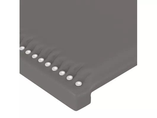 Kauf Unique LED Kopfteil Grau 160x5x118/128 cm Kunstleder Günstig kaufen