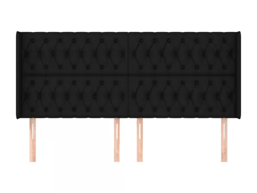 Kauf Unique Kopfteil mit Ohren Schwarz 203x16x118/128 cm Stoff Flash Sale