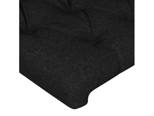 Kauf Unique Kopfteil mit Ohren Schwarz 203x16x118/128 cm Stoff Flash Sale