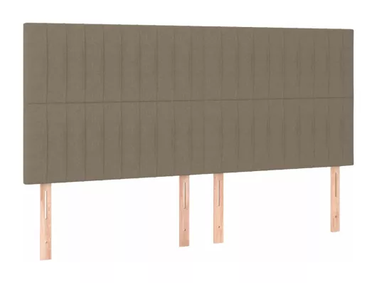 Kauf Unique LED Kopfteil Taupe 200x5x118/128 cm Stoff Online Shopping