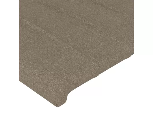 Kauf Unique LED Kopfteil Taupe 200x5x118/128 cm Stoff Online Shopping