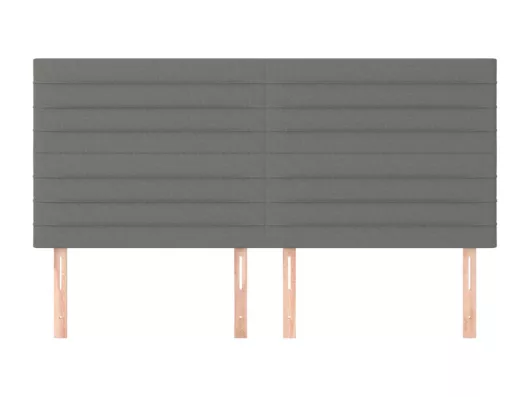 Kauf Unique Kopfteile 4 Stk. Dunkelgrau 100x5x78/88 cm Stoff Exklusivangebot