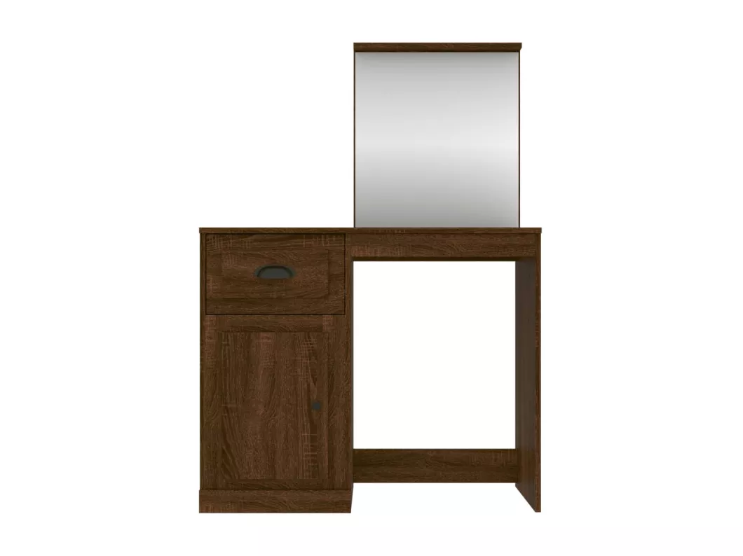 Kauf Unique Schminktisch mit Spiegel Braun Eichen-Optik 90x50x132,5 cm Saisonschlussverkauf