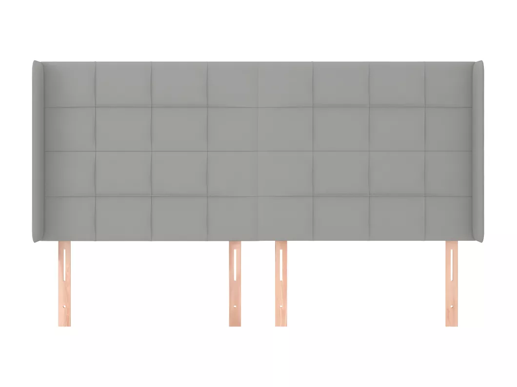 Kauf Unique Kopfteil mit Ohren Hellgrau 163x16x118/128 cm Stoff Osterangebot