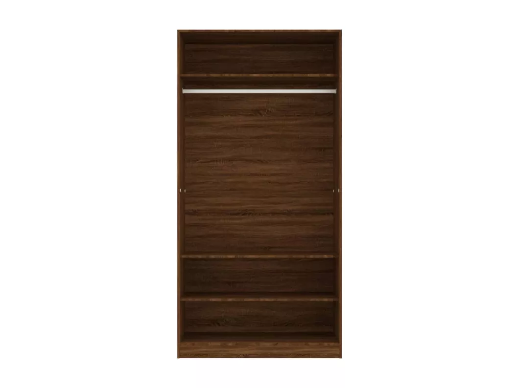 Kauf Unique Kleiderschrank Braun Eiche-Optik 100x50x200 cm Holzwerkstoff Muttertagsangebot