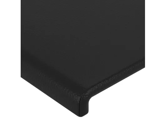 Kauf Unique LED Kopfteil Schwarz 200x5x118/128 cm Kunstleder Vatertagsangebot