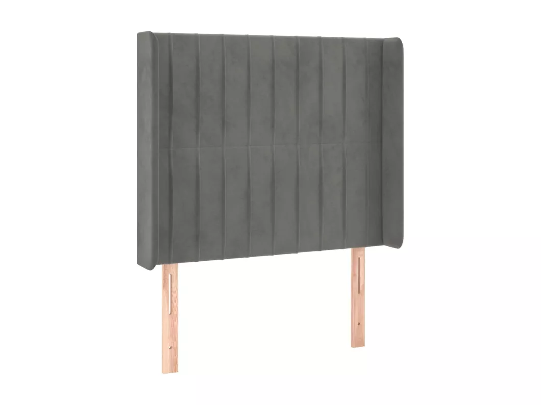 Kauf Unique LED Kopfteil Hellgrau 93x16x118/128 cm Samt Valentinstagsangebot