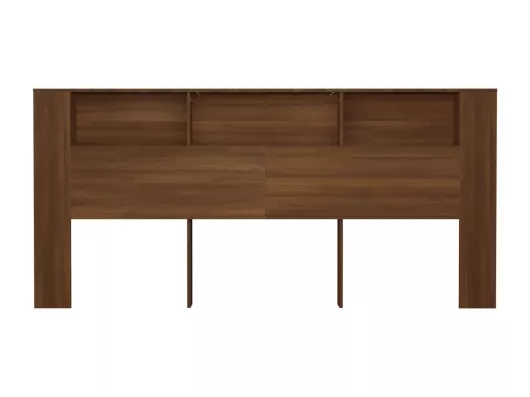 Kauf Unique Kopfteil mit Ablagen Braun Eichen-Optik 220x18,5x104,5 cm Jubiläumsangebot