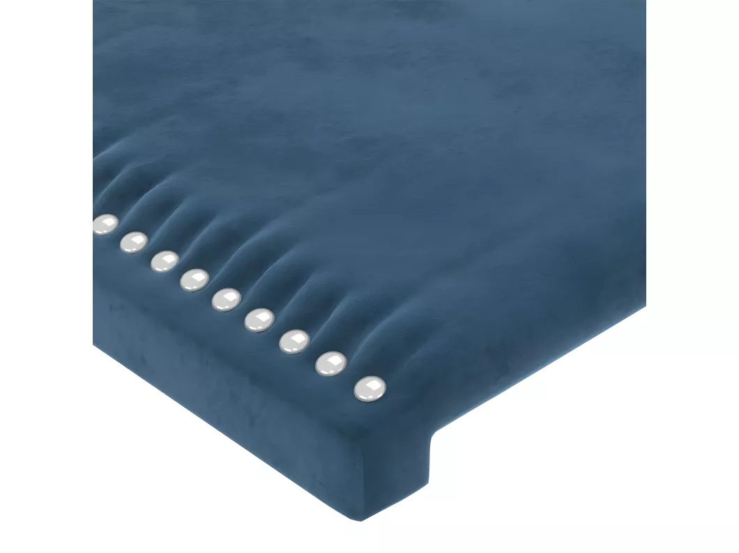 Kauf Unique Kopfteil mit Ohren Dunkelblau 203x23x118/128 cm Samt Top Angebot