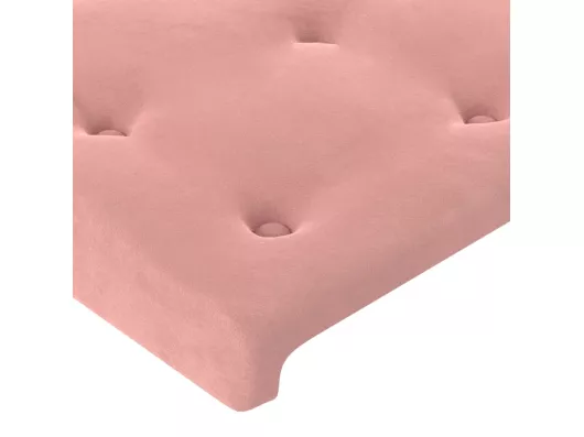 Kauf Unique LED Kopfteil Rosa 203x16x118/128 cm Samt Zeitlich begrenztes Angebot