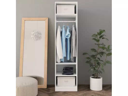 Kauf Unique Kleiderschrank Weiß 50x50x200 cm Holzwerkstoff Blitzangebot
