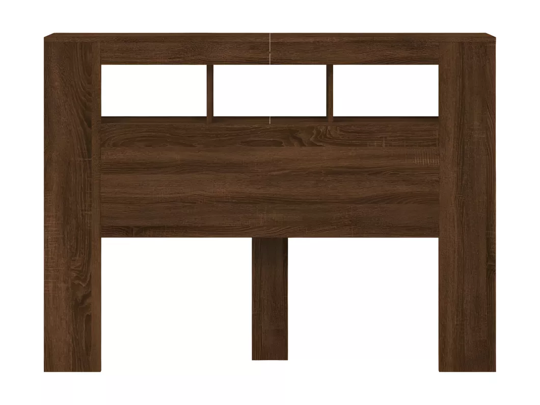 Kauf Unique LED-Kopfteil Braun Eichen-Optik 140x18,5x103,5 cm Holzwerkstoff Große Rabatte